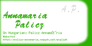 annamaria palicz business card